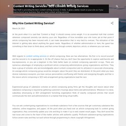 Why Hire Content Writing Service?