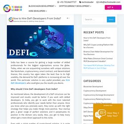 How to Hire DeFi Developers From India?