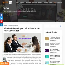 Hire PHP Developer, Hire Freelance PHP Developer