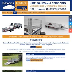 Hire - Saxons Trailers