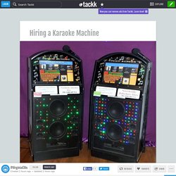 Hiring a Karaoke Machine