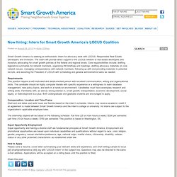 Now hiring: Intern for Smart Growth America’s LOCUS Coalition