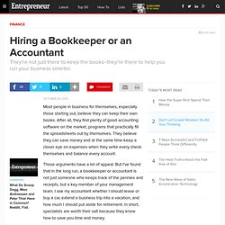 Hiring a Bookkeeper or an Accountant
