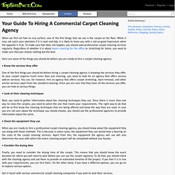 Your Guide To Hiring A Commercial Carpet Cleaning Agency