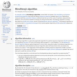 Hirschberg's algorithm