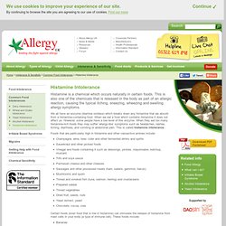 Histamine Intolerance - Allergy UK