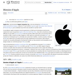 Histoire d'Apple