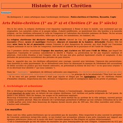 Histoire de l'art Paléo-chrétien et chrétien