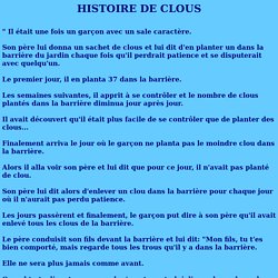 HISTOIRE DE CLOUS
