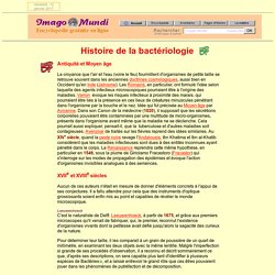 3 Histoire de la bactériologie.