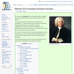 Histoire de la musique/musique baroque