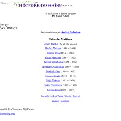 Histoire du Haïku
