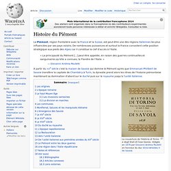 Histoire du Piémont