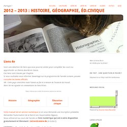 2012 – 2013 : Histoire, Géographie, Éd.Civique
