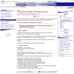 EMC 6ème : S'engager à l'échelle de la commune- Odyssée : Histoire Géographie Éducation civique