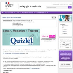 Se former : Histoire Géographie lycée - Mooc HG4: l'outil Quizlet
