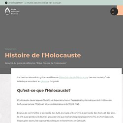 L'histoire de la Shoah en frises interactives -Musée de l'Holocauste Montréal