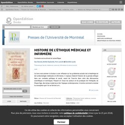 Histoire de l’éthique médicale et infirmière - Presses de l’Université de Montréal