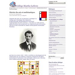 Histoire des arts et mathématiques - Collège Marthe Lefèvre