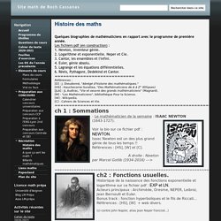 Histoire des maths - Site math de Roch Cassanas