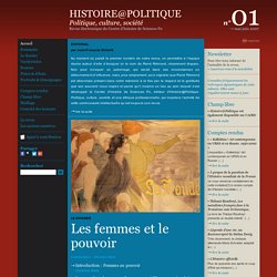 Les femmes et le pouvoir, Histoire@Politique n°01, mai-juin 2007
