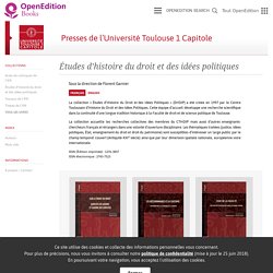 Études d’histoire du droit et des idées politiques - Presses de l’Université Toulouse 1 Capitole