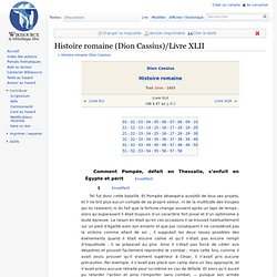 Histoire romaine (Dion Cassius)/Livre XLII