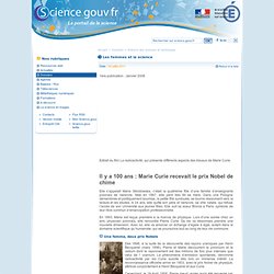 Les femmes et la science - Histoire des sciences et techniques - Dossiers