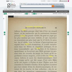 Histoire du canon de l'Ancien Testament : Thèse de maîtrise en théologie / par A. Loisy,...