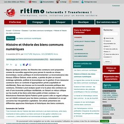 Histoire et théorie des biens communs numériques - Ritimo