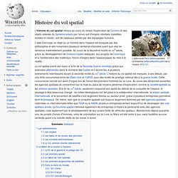 Histoire du vol spatial (wiki)