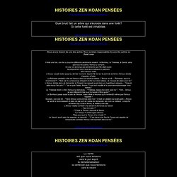 Histoires Zen Koan Pensées 1