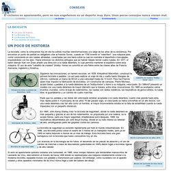 Historia de la bicicleta. Consejos