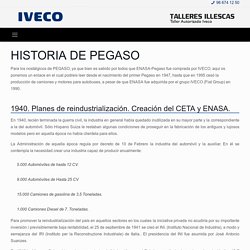 HISTORIA DE PEGASO – Talleres Illescas