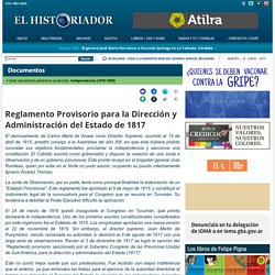 Reglamento Provisorio para la Dirección y Administración del Estado de 1817