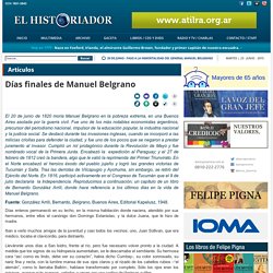 Días finales de Manuel Belgrano