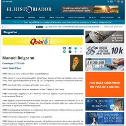 Manuel Belgrano Cronología