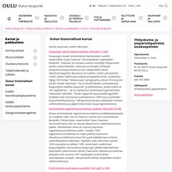 Oulun historialliset kartat - Kadut, kartat ja liikenne