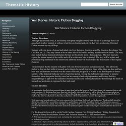 War Stories: Historic Fiction Blogging - Thematic History