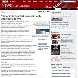 'Historic' day as first non-latin web addresses go li
