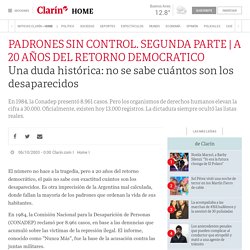 Una duda histórica: no se sabe cuántos son los desaparecidos - 06/10/2003 - Clarín.com