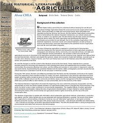 About The Core Historical Literature of Agriculture (CHLA)