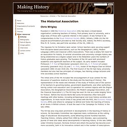 The Historical Association - Articles - Making History