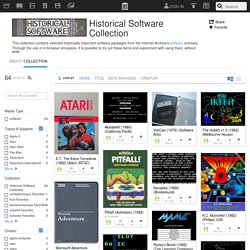 Historical Software Collection : Free Software