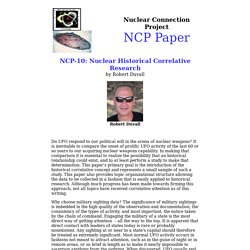 NCP-10: Nuclear Historical Correlative Research - Duvall