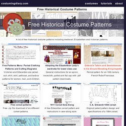 Free Historical Costume Patterns