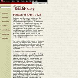 British Historical Documents: Petition of Right, 1628