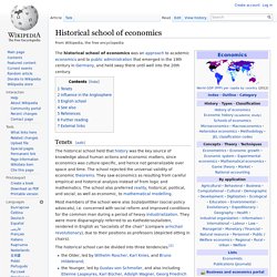 Historical school of economics