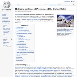 Historical rankings of Presidents of the United States