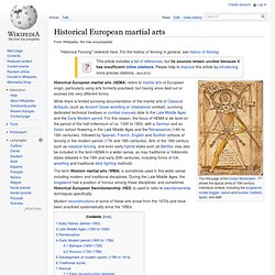 Historical European martial arts